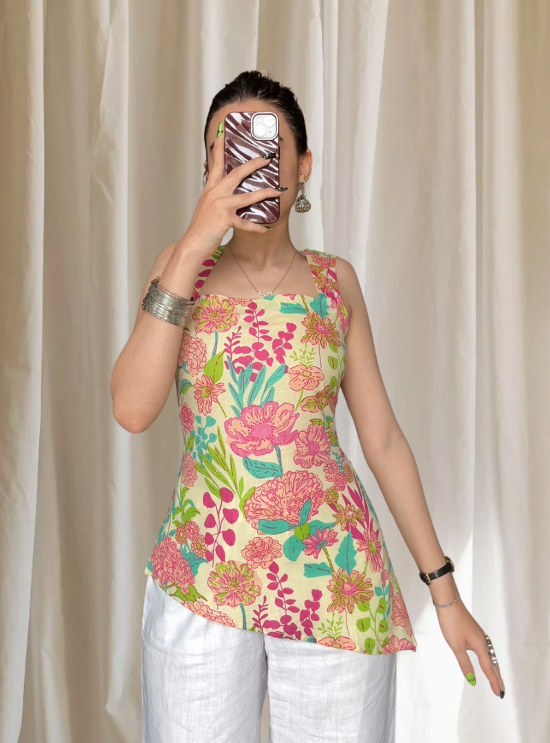 Brinda Tie Backless Kurti