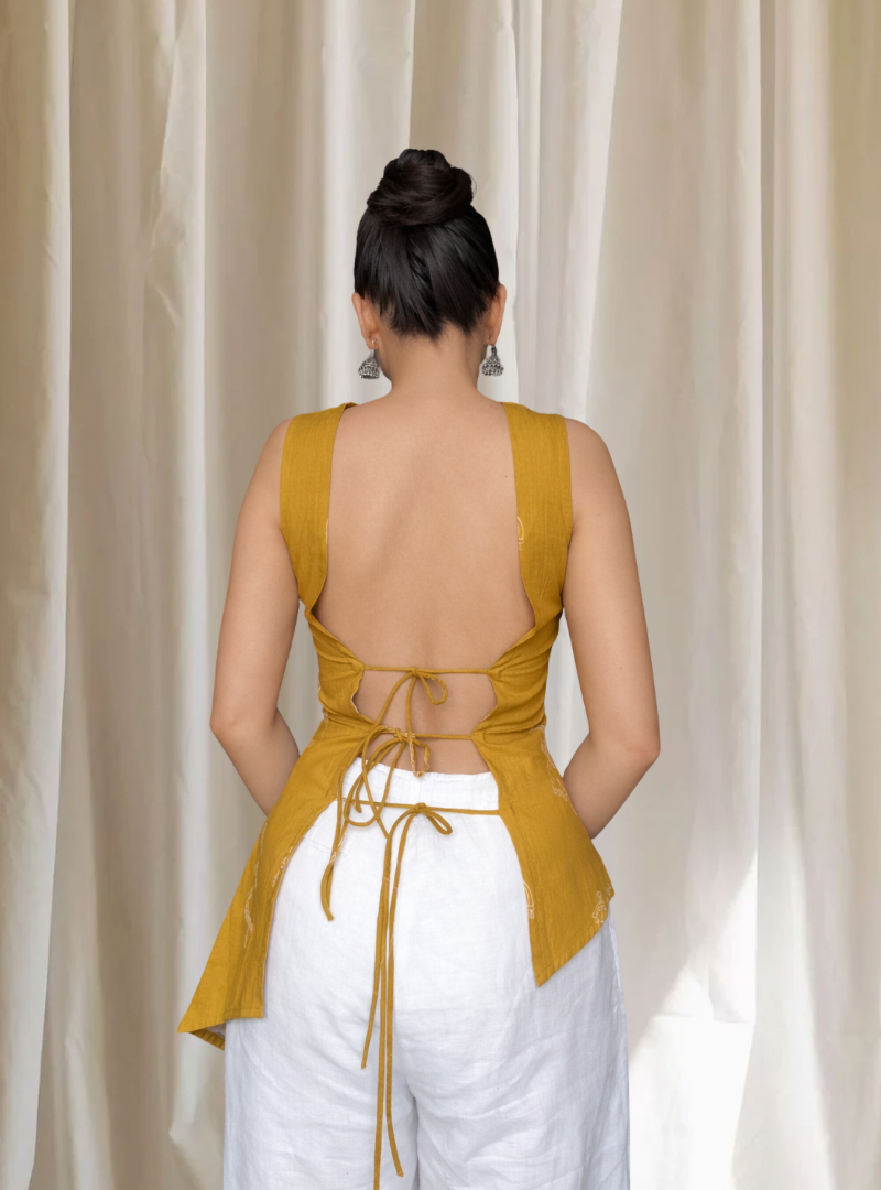 Brinda Tie Backless Kurti
