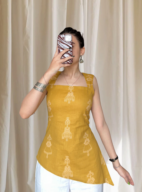 Brinda Tie Backless Kurti