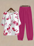 Chill Mode Co-Ord Set Half Sleeve T-shirt & Straight Leg Pant
