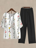 Chill Mode Co-Ord Set Half Sleeve T-shirt & Straight Leg Pant